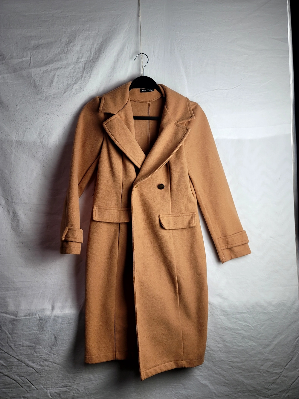 SHEIN Camel Long Trench Coat